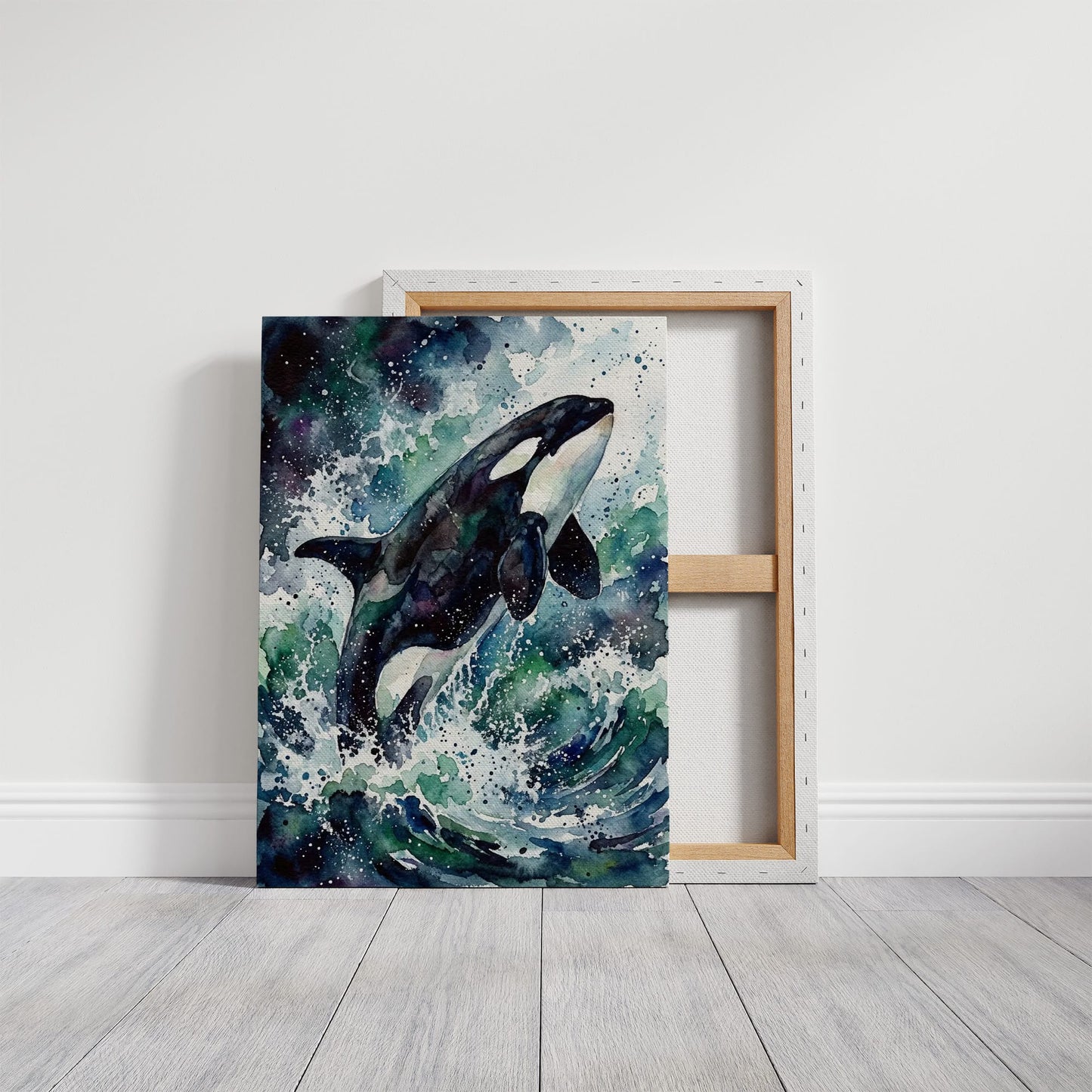 Breach: Watercolor Orca Study