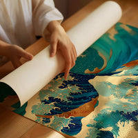 Ocean Swirls Dance With Golden Light