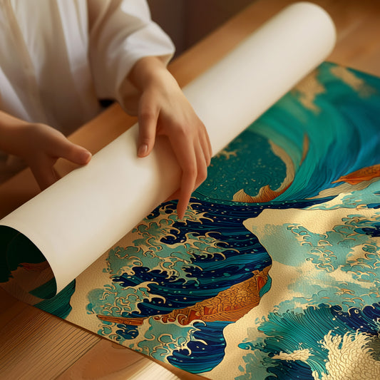 Ocean Swirls Dance With Golden Light