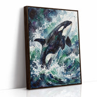 Breach: Watercolor Orca Study