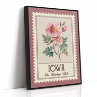 Iowa Wild Rose Watercolor Stamp