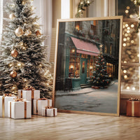December Snow Lights The Bookshop