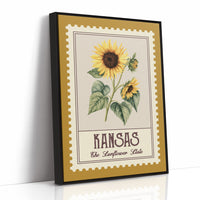 Kansas Sunflower Watercolor Stamp