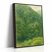 Solitary Temple Among Emerald Hills