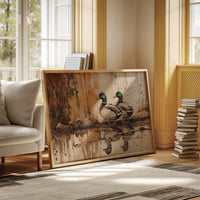 Autumn Pond Companions Stand Watch