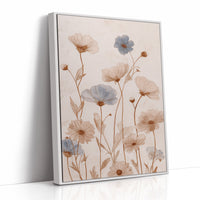 Wildflowers Bloom Against Weathered Wood