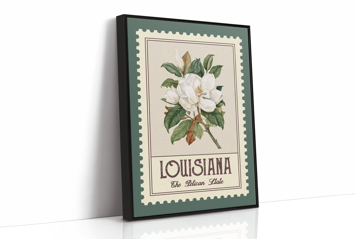 Louisiana Magnolia Watercolor Stamp