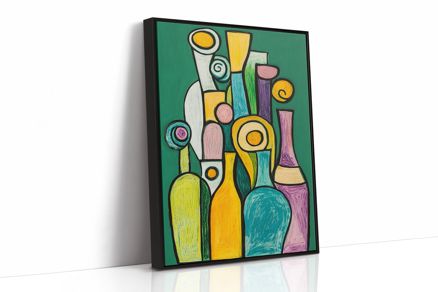 Bottles Dance In Emerald Light