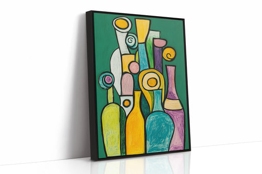 Bottles Dance In Emerald Light