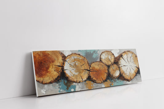 Rustic Wood Log Cross Section Wall Art