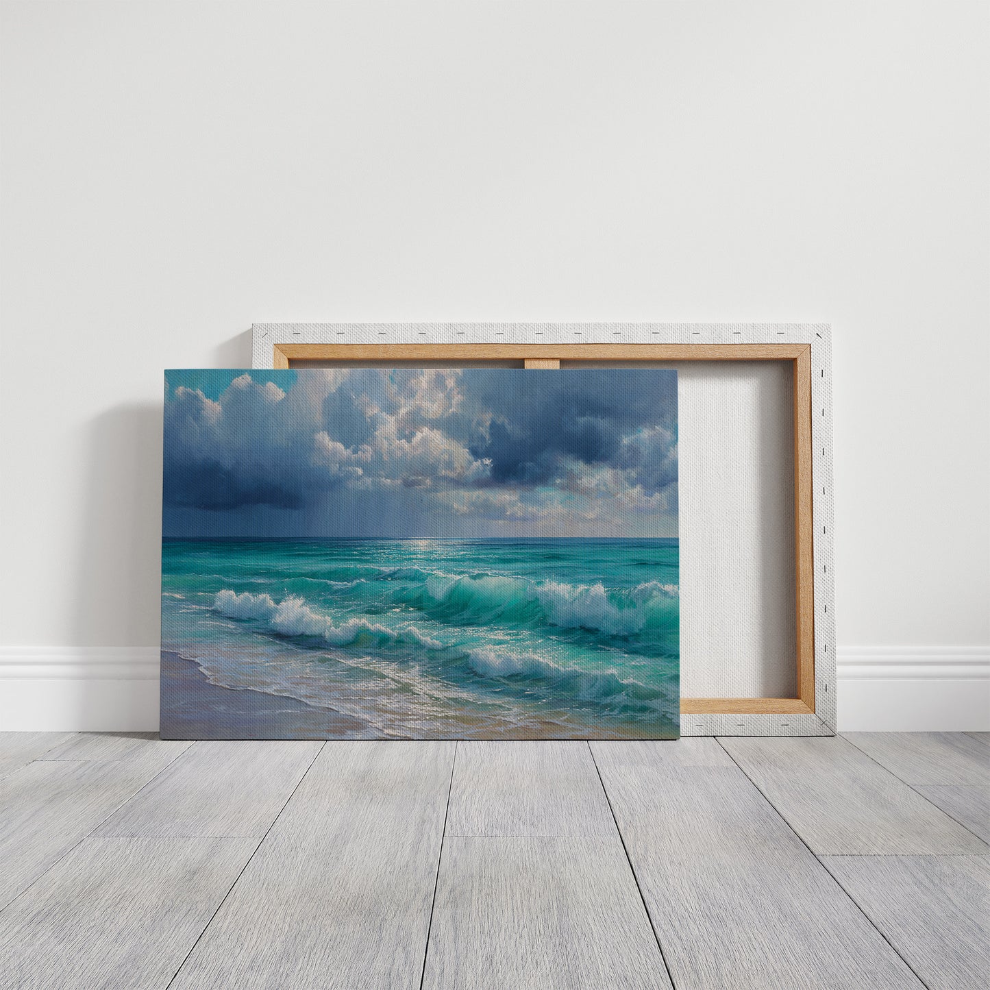 Turquoise Tides Meet Storm Clouds