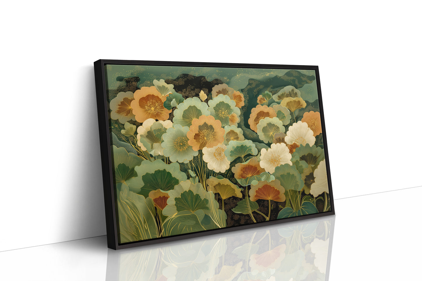 Sunlit Poppies Dance In Jade