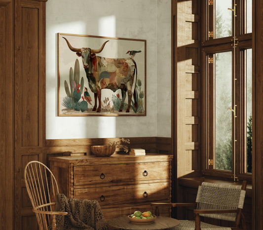 Desert Birds Dance With Longhorn