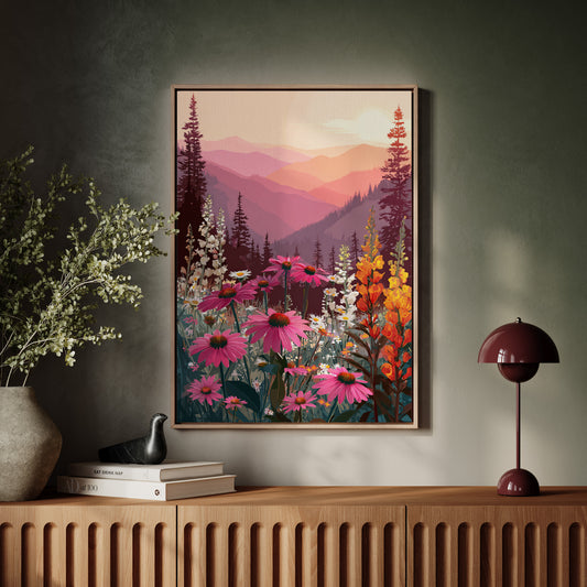 Sunset Serenade Over Wild Blooms