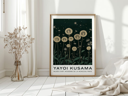 Ethereal Dandelion Dream – Kusama-Inspired Nightscape
