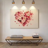 Love Blooms In Watercolor Hearts
