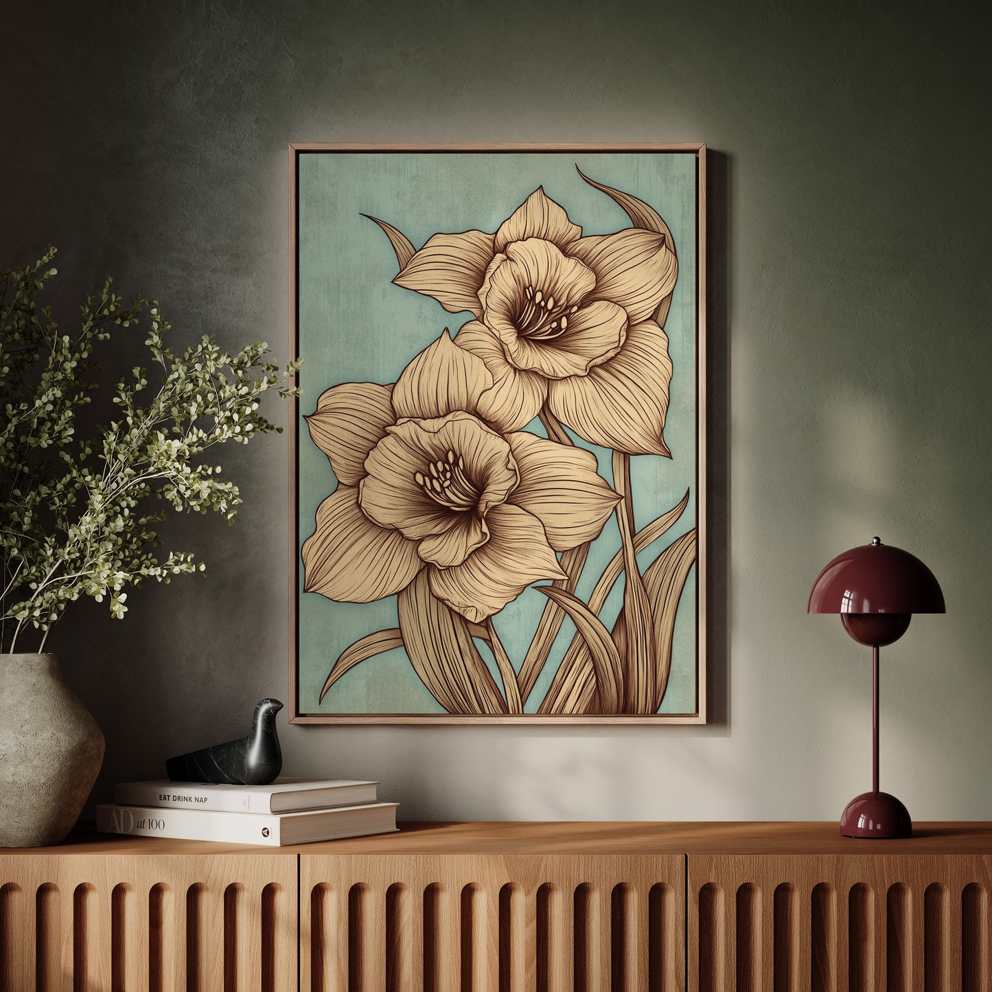 Daffodils Draw Lines In Spring