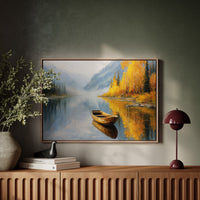 Autumn Canoe Waits For Adventure