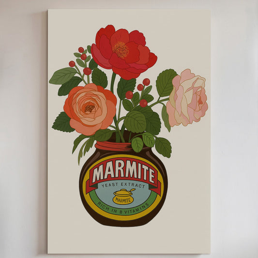 Roses in a Marmite Jar