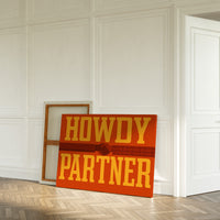 Howdy Partner Western Handshake Greeting
