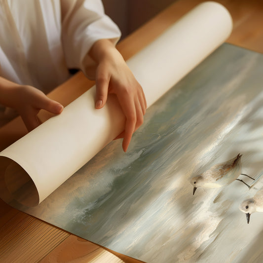 Shoreline Pause In Gentle Tide