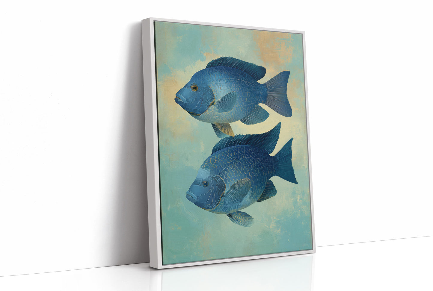 Sapphire Duet Glides Through Mist