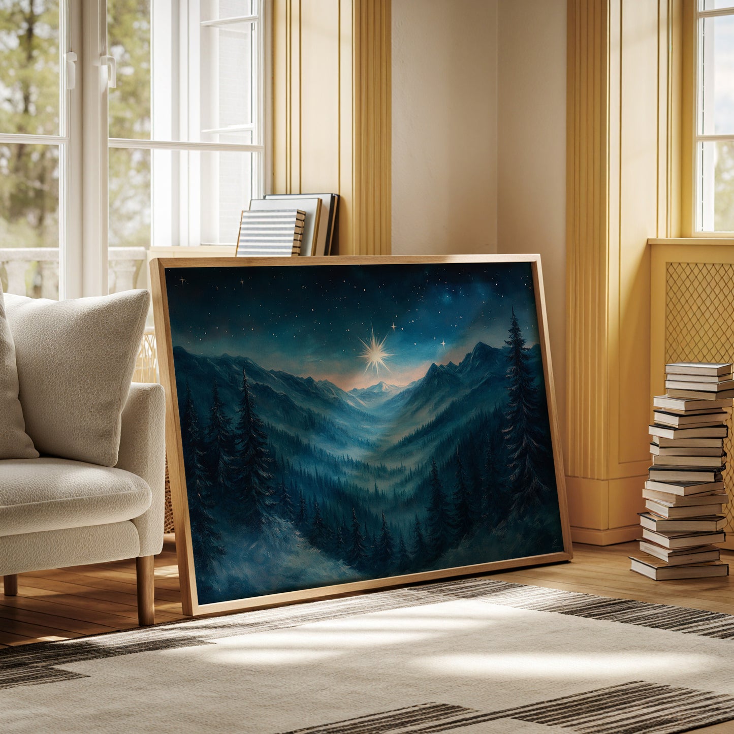 Northern Peaks Hold Winter's Light