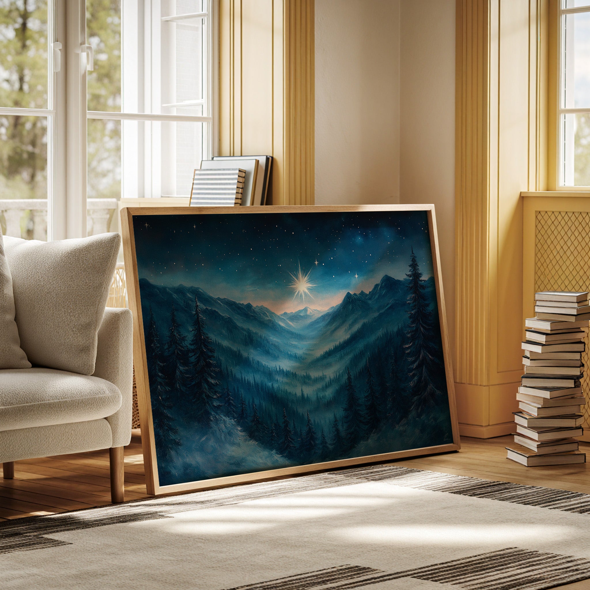 Northern Peaks Hold Winter's Light