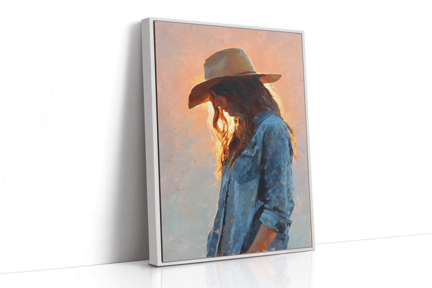 Sunset Glow On Denim Blue