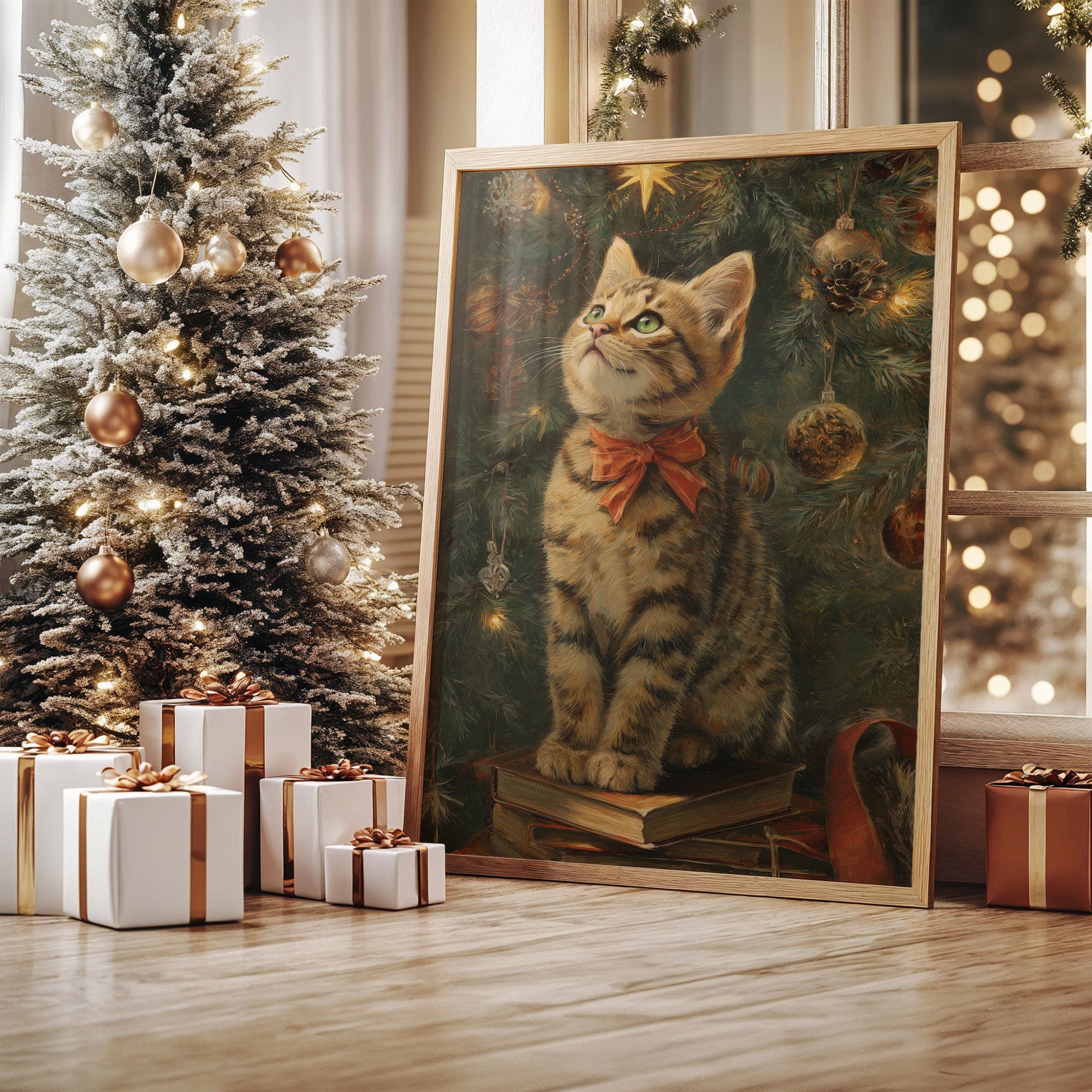 Curious Cat's Christmas Tale Unfolds