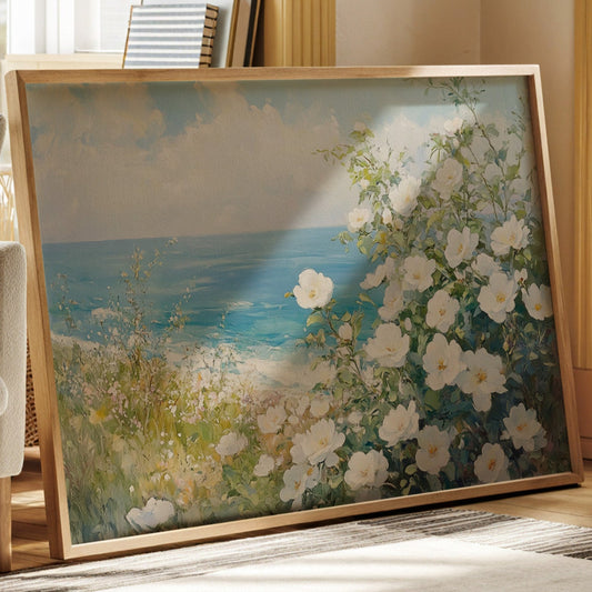 Coastal Roses Dance With Waves