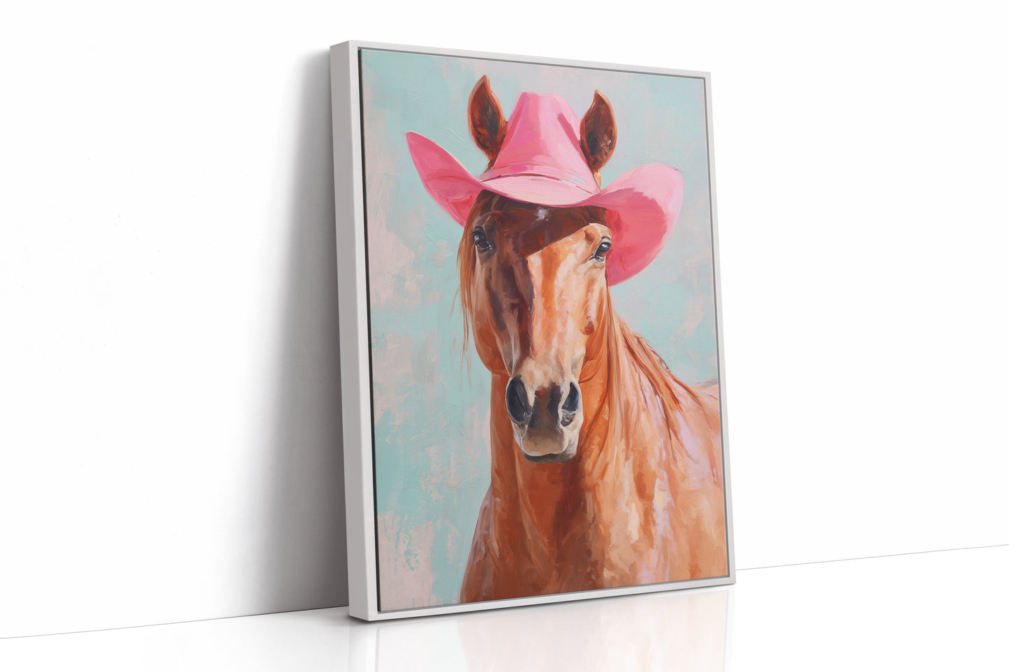Pink Cowgirl Rides At Dawn