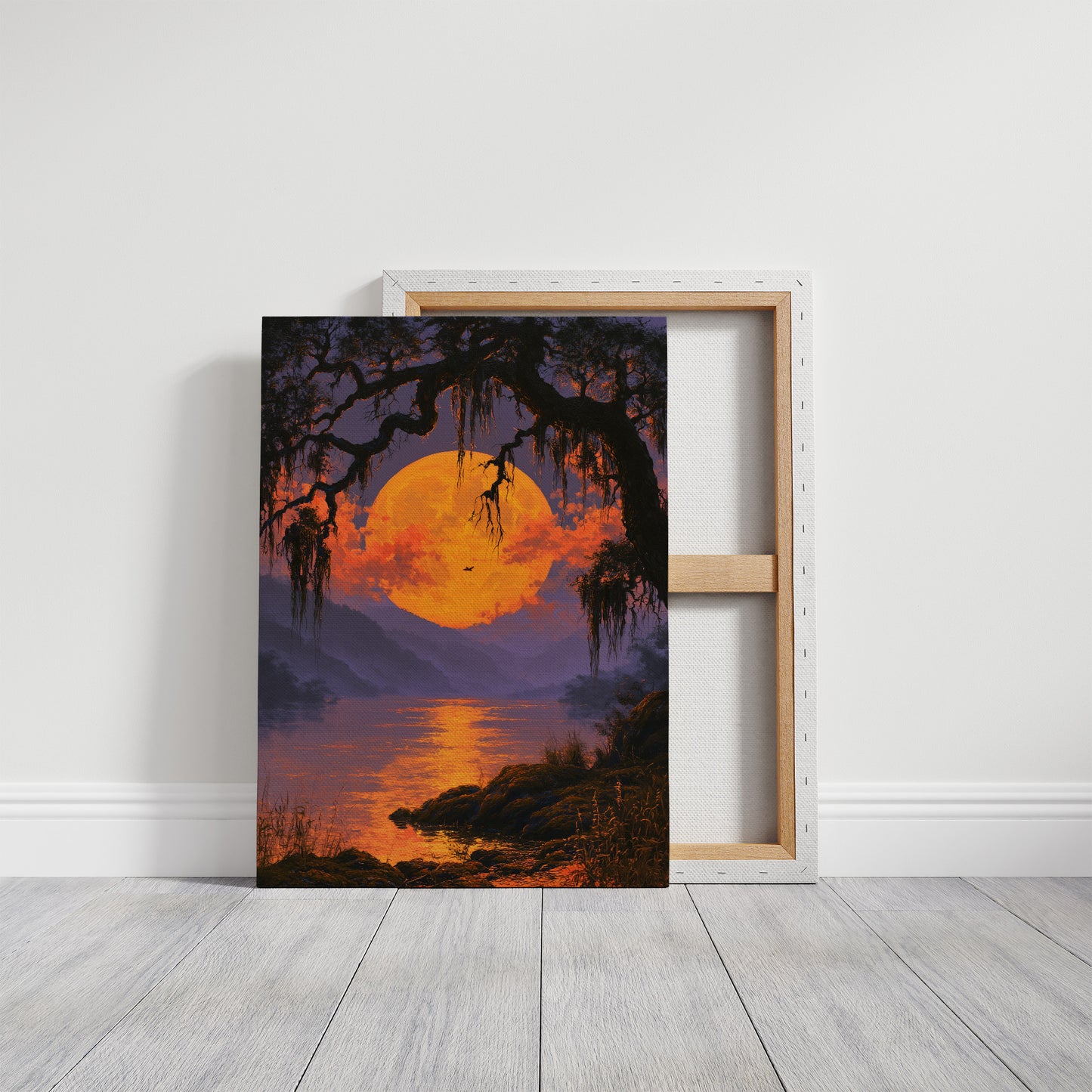 Blazing Sunset Through Spanish Moss
