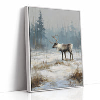 Silent Hooves Through Falling Snow