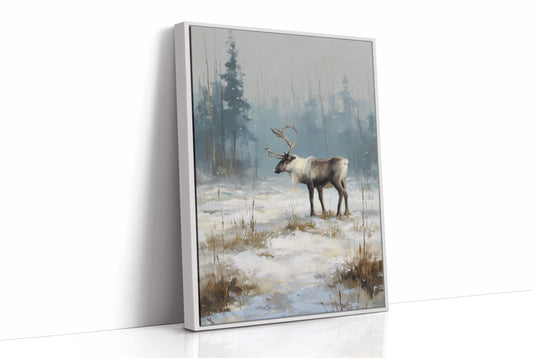 Silent Hooves Through Falling Snow