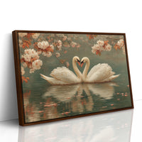 Swans Dance Under Cherry Blossoms