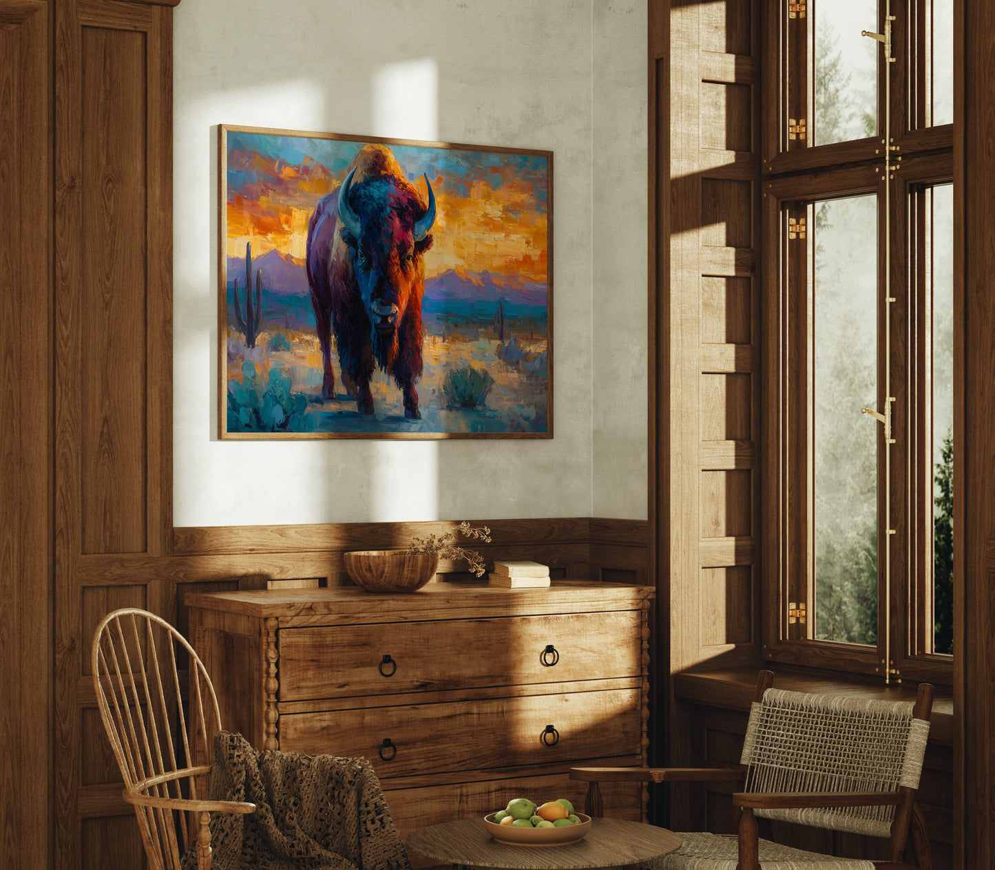 Sunset Paints The Buffalo's Soul