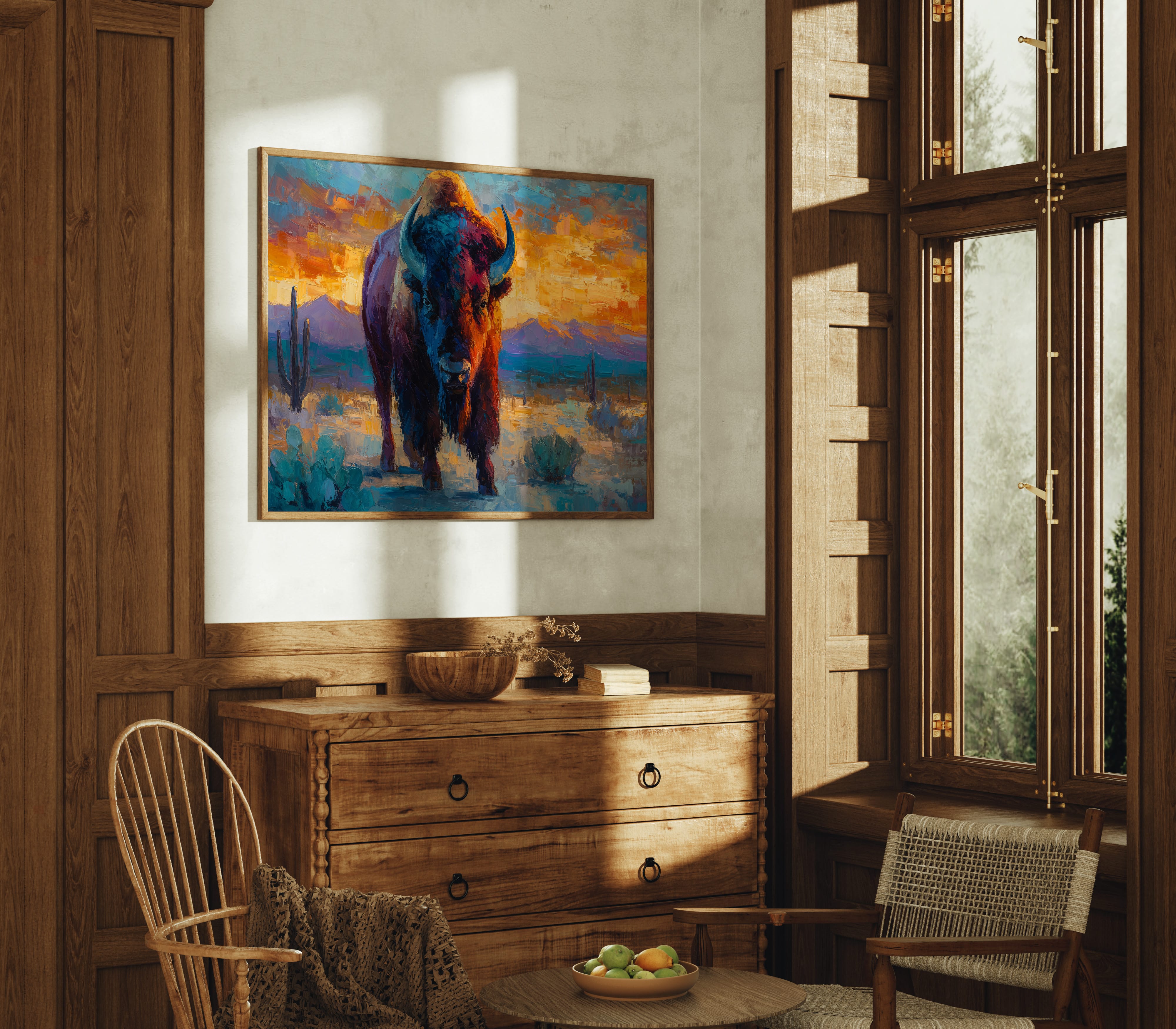 Sunset Paints The Buffalo's Soul