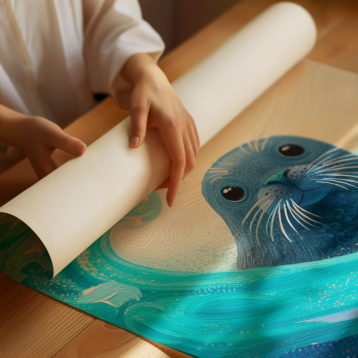 Ocean Soul Peers Through Waves