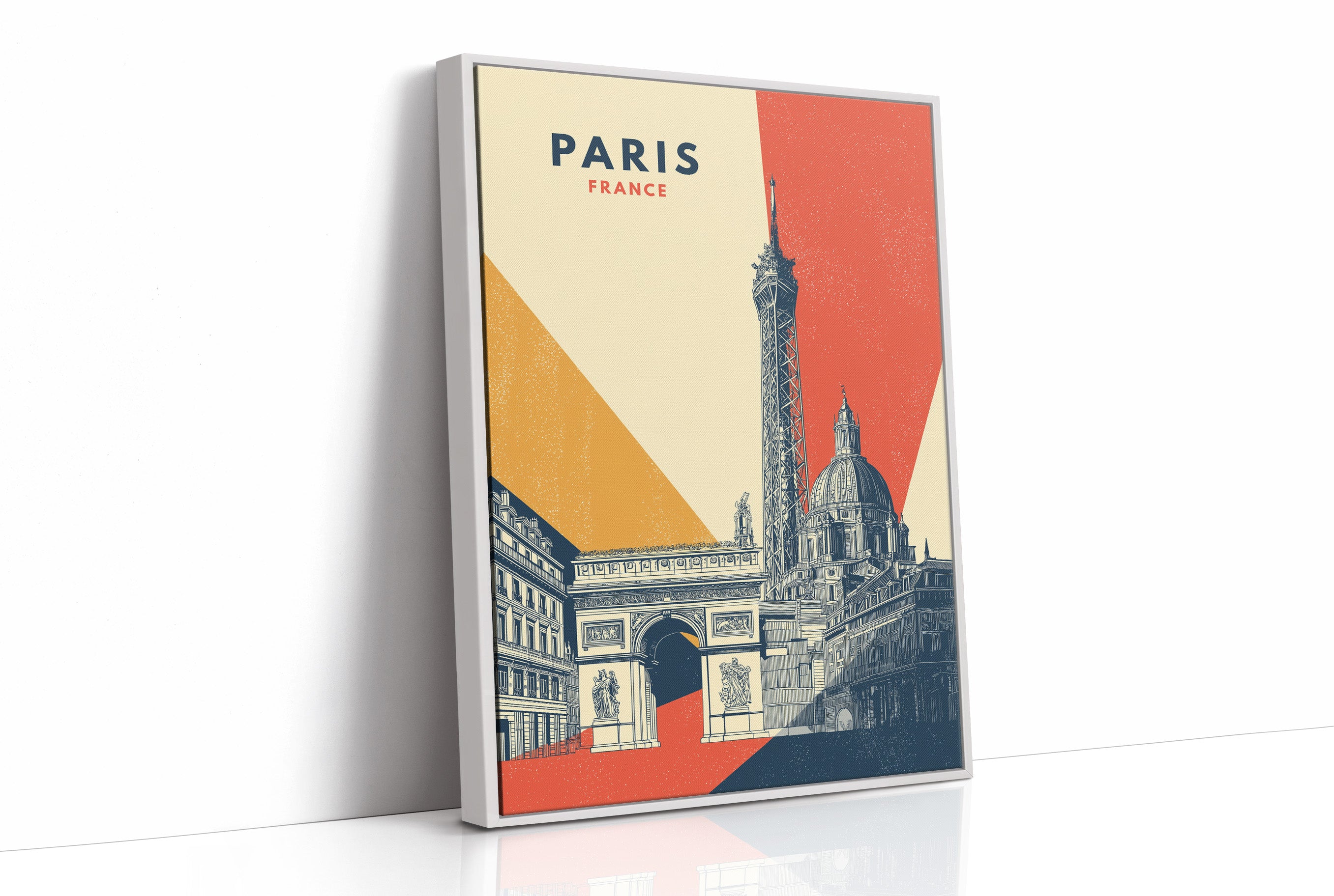 Geometric Homage to Parisian Icons