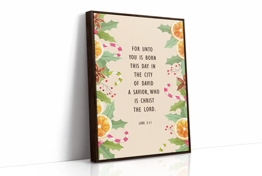 Scripture Adorned With Festive Botanicals