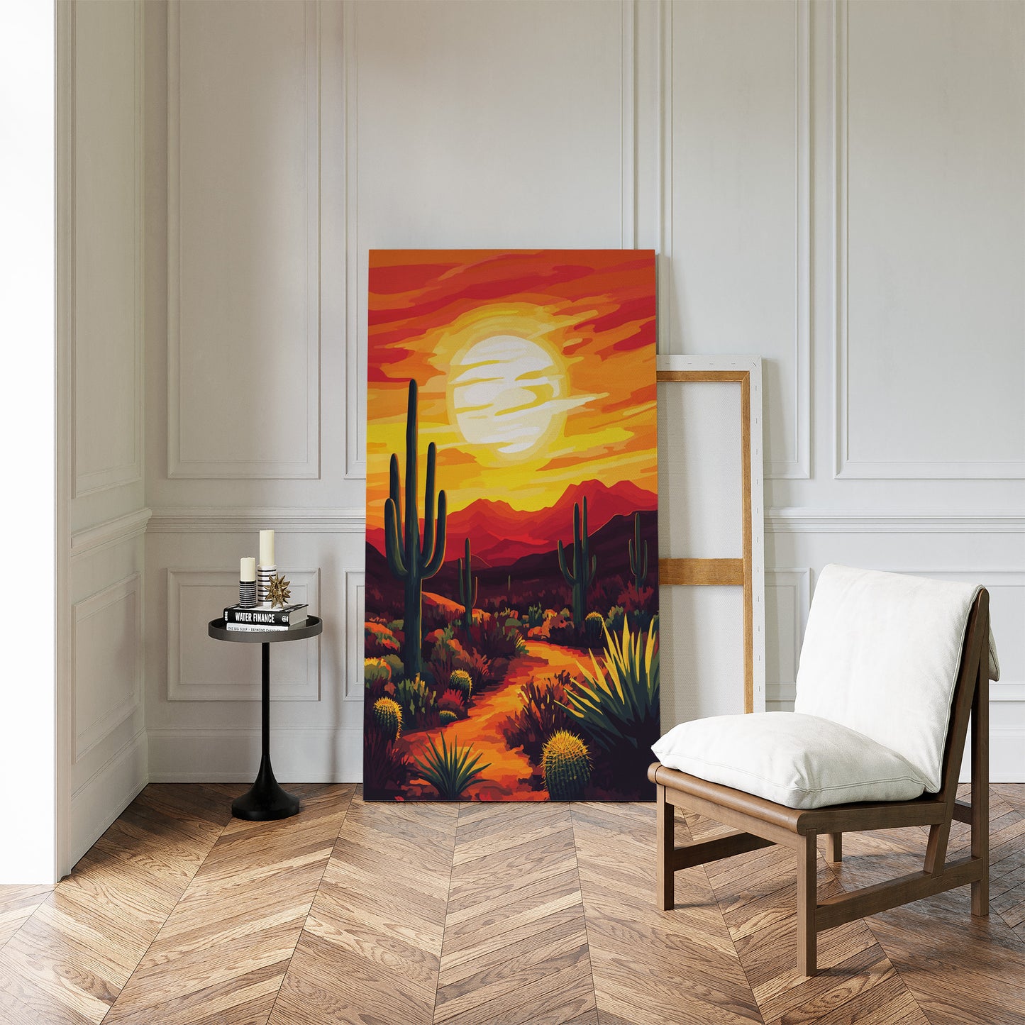 Desert Sunset Cactus Print – Vibrant Southwestern Wall Art