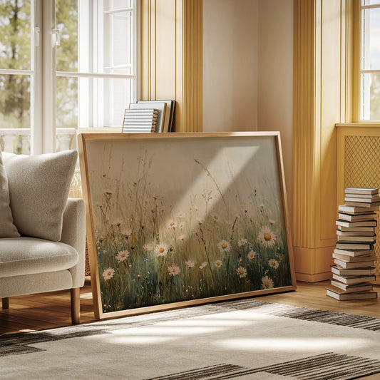 Morning Light Dances Through Daisies