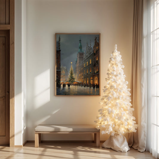 Winter Lights Dance Through Old Town