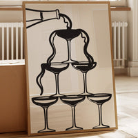 Champagne Towers Build Midnight Magic