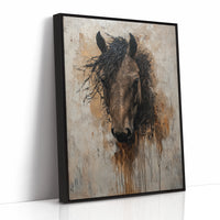 Rawhide Gaze Textured Horse Portrait