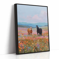 Wild Horses Dance Through Wildflowers