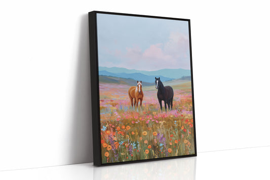 Wild Horses Dance Through Wildflowers