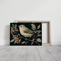 Warbler Amid Berry Branches