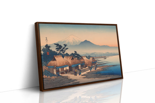 Coastal Village Greets Mountain Dawn